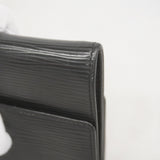 【5ge5912-h】ルイヴィトン 三つ折り財布 エピ ポルトモネビエカルトクレディ M63482 ノワール【中古】レディース