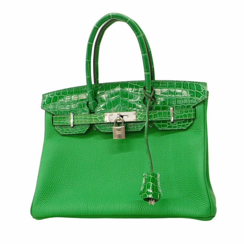 【5ge5927-g-h】エルメス ハンドバッグ バーキンタッチ30 トゴ ニロティカス バンブー シルバー金具 U刻印【中古】レディース