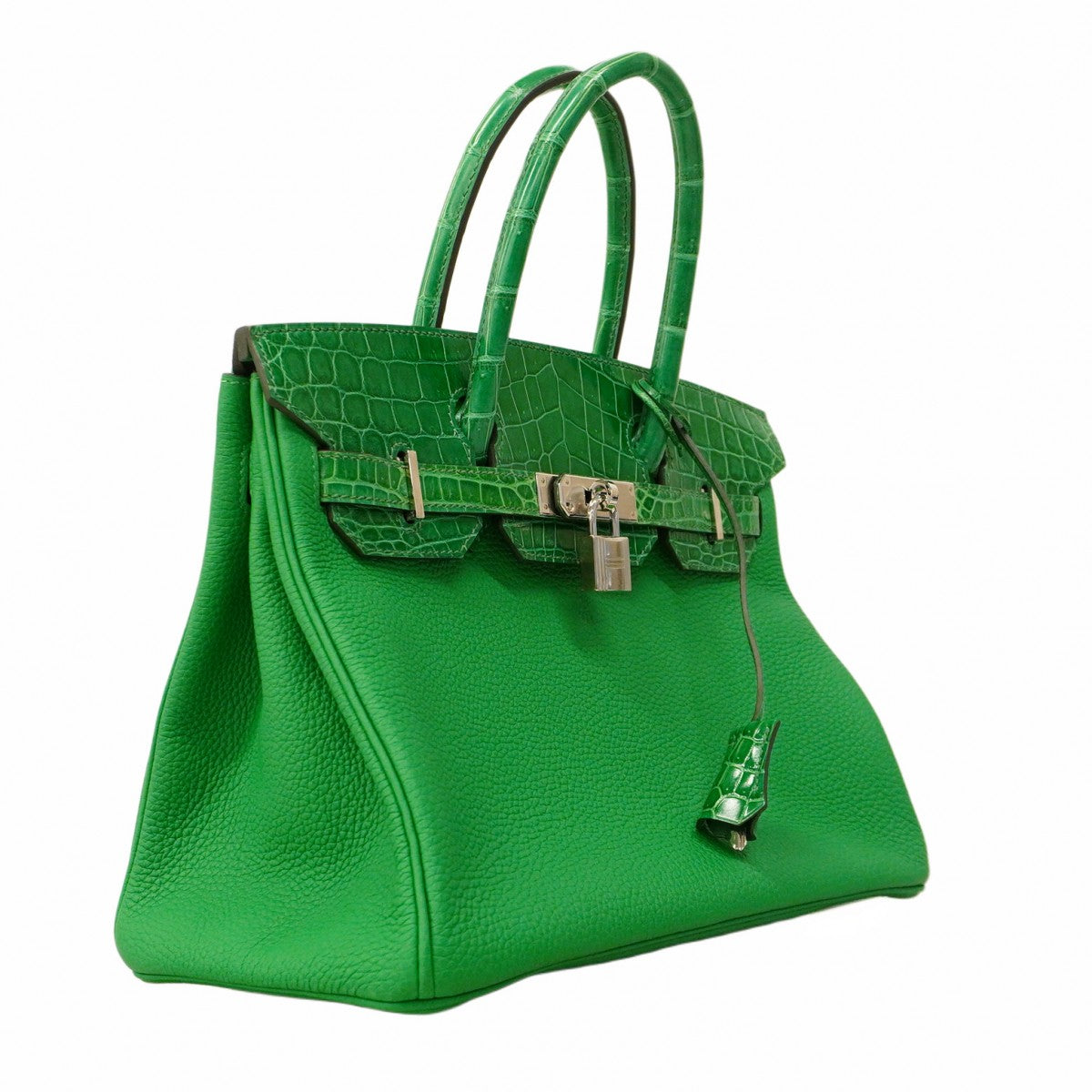 【5ge5927-g-h】エルメス ハンドバッグ バーキンタッチ30 トゴ ニロティカス バンブー シルバー金具 U刻印【中古】レディース