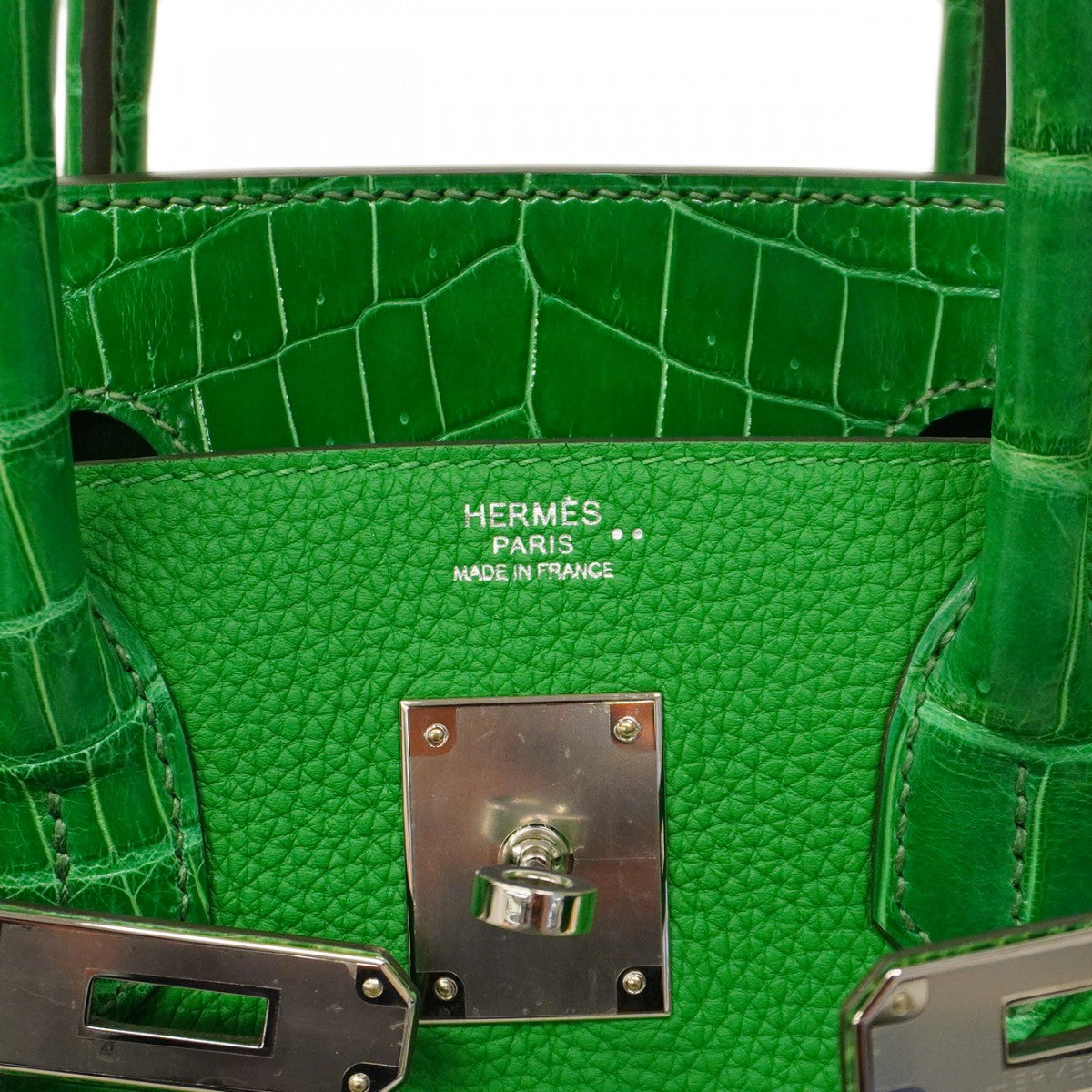 【5ge5927-g-h】エルメス ハンドバッグ バーキンタッチ30 トゴ ニロティカス バンブー シルバー金具 U刻印【中古】レディース