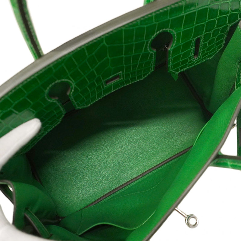 【5ge5927-g-h】エルメス ハンドバッグ バーキンタッチ30 トゴ ニロティカス バンブー シルバー金具 U刻印【中古】レディース