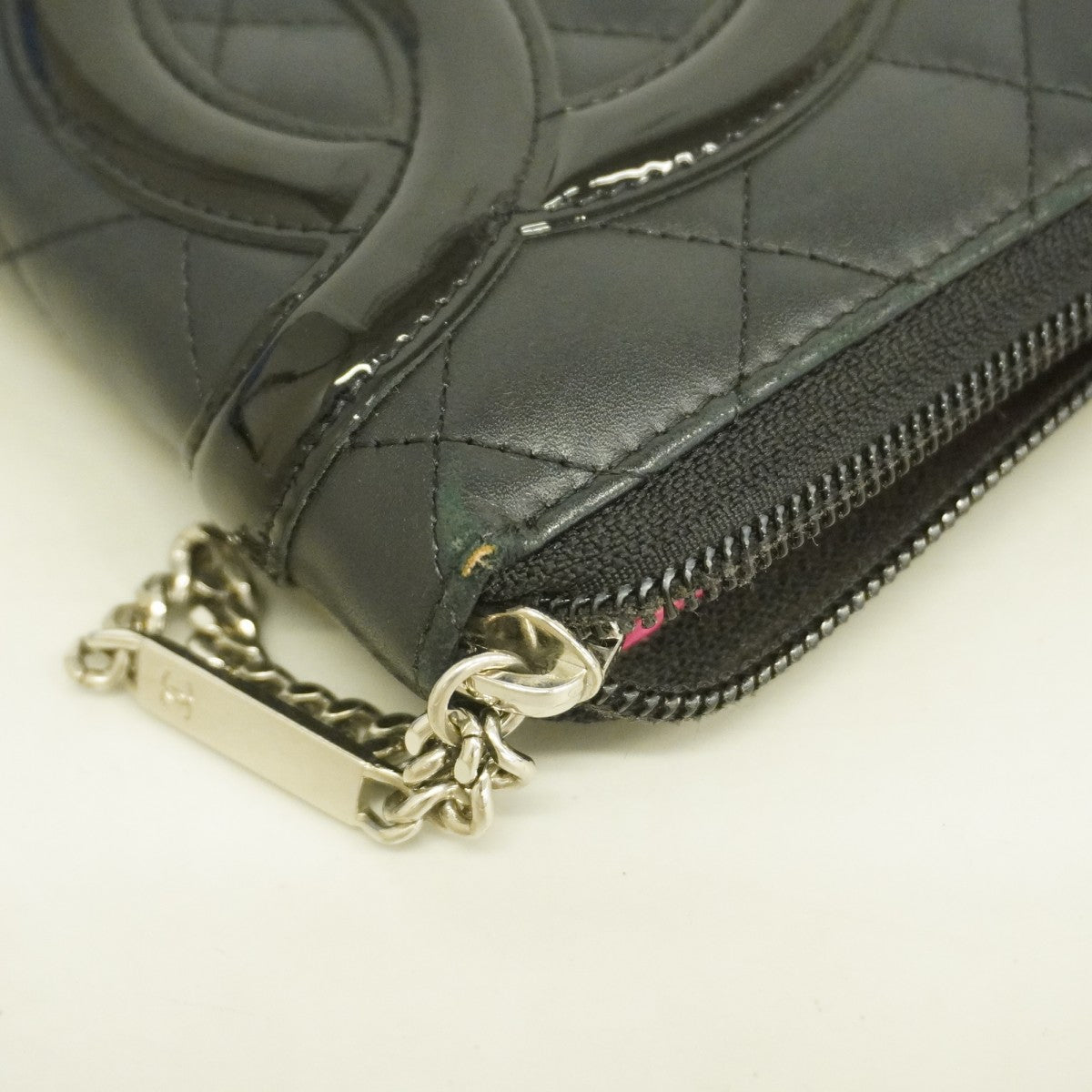 ★最終価格★SALE【5ge5987】シャネル 長財布 カンボン ラムスキン ブラック シルバー金具【中古】レディース