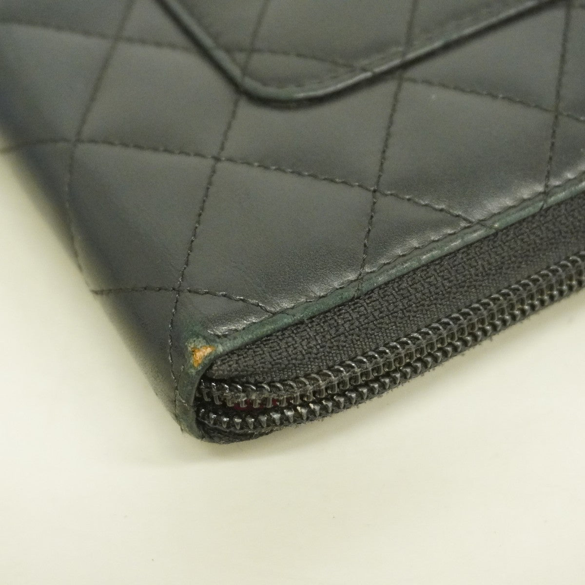 ★最終価格★SALE【5ge5987】シャネル 長財布 カンボン ラムスキン ブラック シルバー金具【中古】レディース