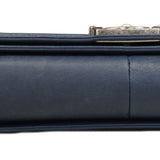 ★SALE【5ge6334-h】シャネル ショルダーバッグ ボーイシャネル/ワイルドステッチ チェーンショルダー レザー ネイビー シルバー金具【中古】レディース