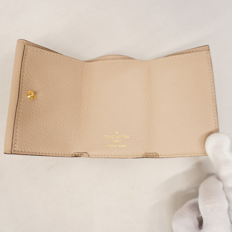 ★SALE【5ge6348-h】ルイヴィトン 三つ折り財布 トリヨン ポルトフォイユロックミニ M69340 グレージュ【中古】レディース