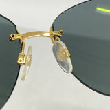 【5ge6370-h】シャネル サングラス 4171-B プラスチック ブラック ゴールド金具【中古】レディース