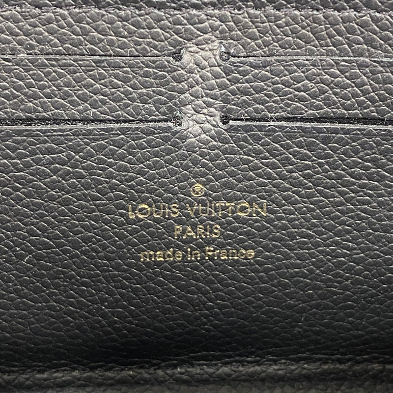 【5ge6374-h】ルイヴィトン 長財布 モノグラム・アンプラント ポルトフォイユクレマンス M60171 ノワール【中古】レディース