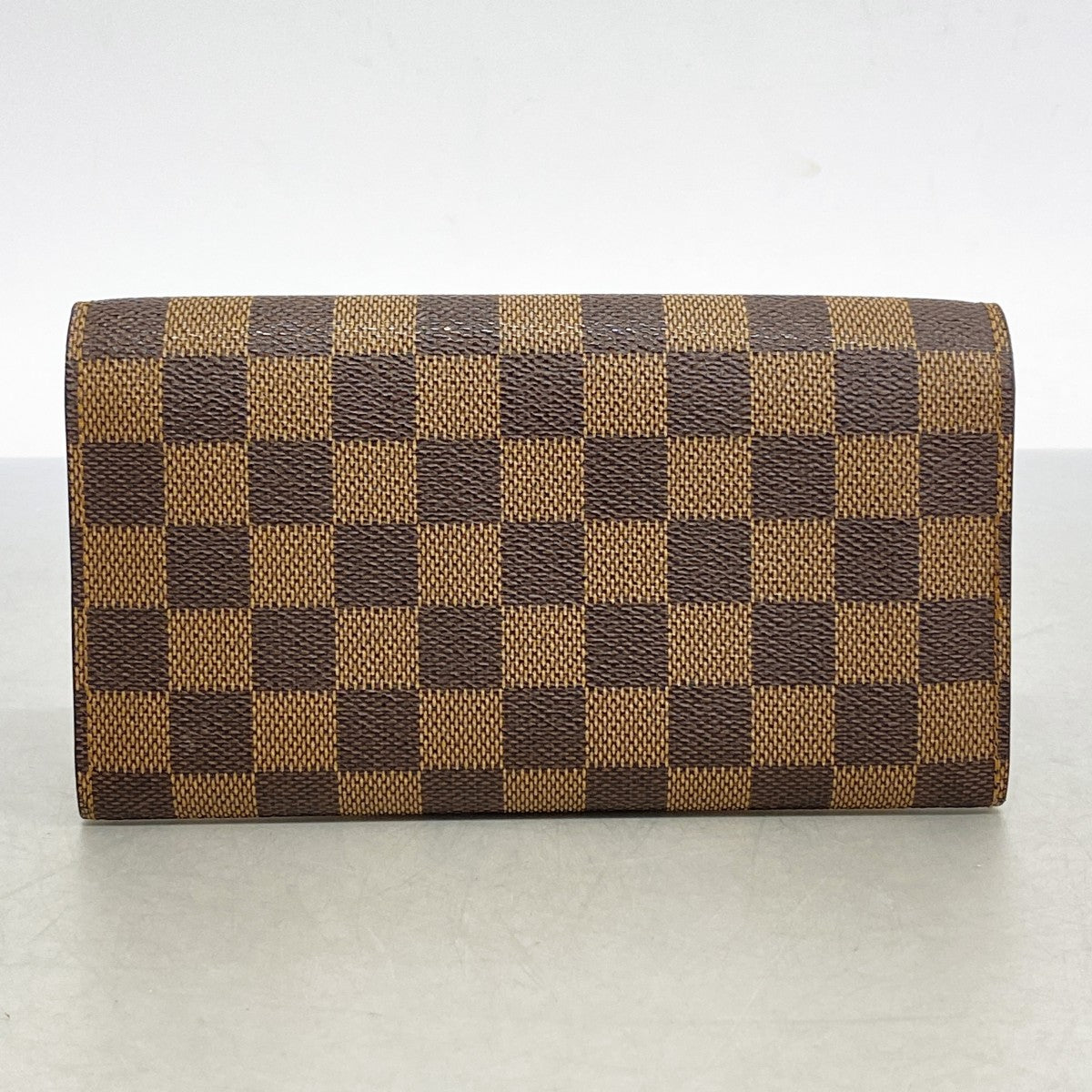 ★SALE【5ge6397-h】ルイヴィトン 長財布 ダミエ ポシェットポルトモネクレディ N61725 エベヌ【中古】レディース