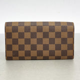 ★SALE【5ge6397-h】ルイヴィトン 長財布 ダミエ ポシェットポルトモネクレディ N61725 エベヌ【中古】レディース