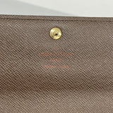 ★SALE【5ge6397-h】ルイヴィトン 長財布 ダミエ ポシェットポルトモネクレディ N61725 エベヌ【中古】レディース