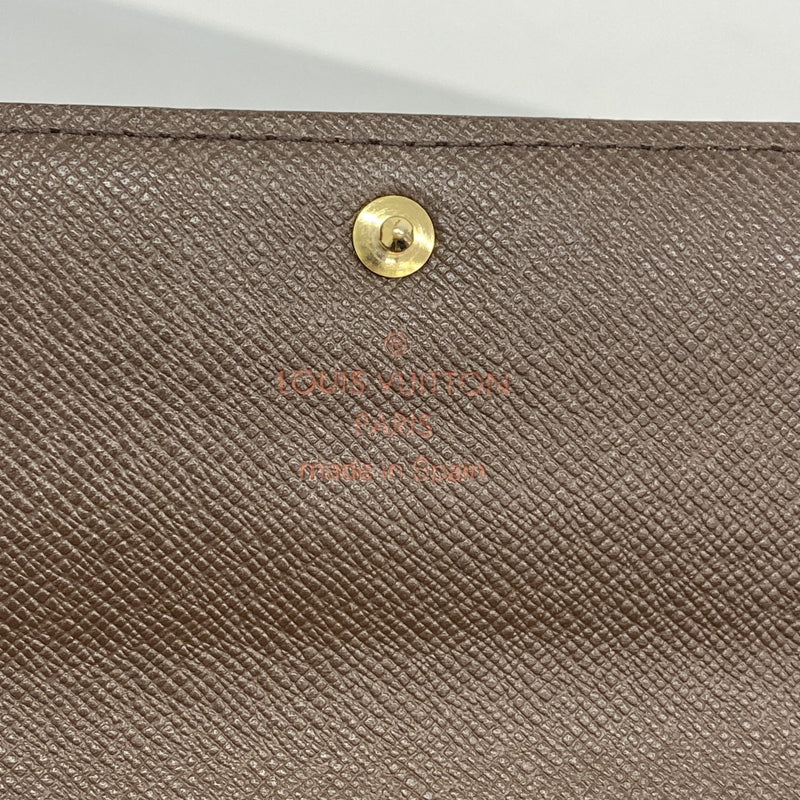 ★SALE【5ge6397-h】ルイヴィトン 長財布 ダミエ ポシェットポルトモネクレディ N61725 エベヌ【中古】レディース