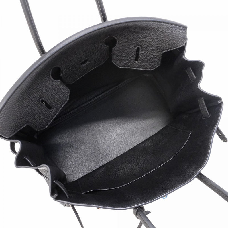 【5ha0185-h】エルメス ハンドバッグ バーキン35 トゴ ブラック シルバー金具 □N刻印【中古】レディース