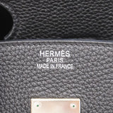【5ha0185-h】エルメス ハンドバッグ バーキン35 トゴ ブラック シルバー金具 □N刻印【中古】レディース