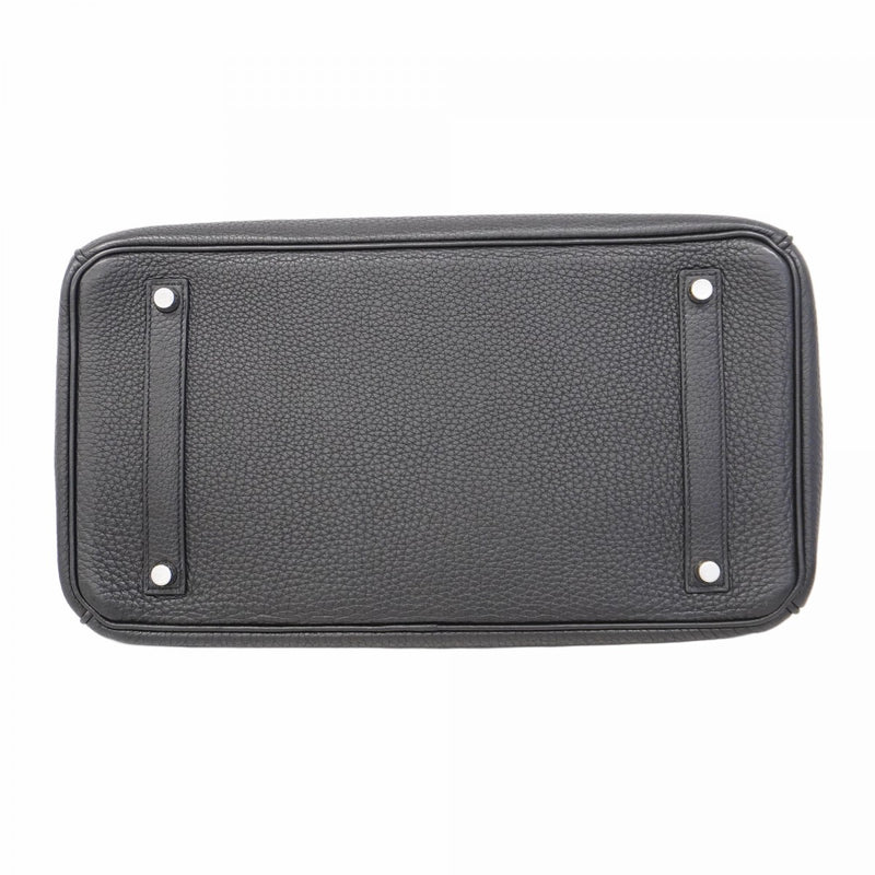 【5ha0185-h】エルメス ハンドバッグ バーキン35 トゴ ブラック シルバー金具 □N刻印【中古】レディース