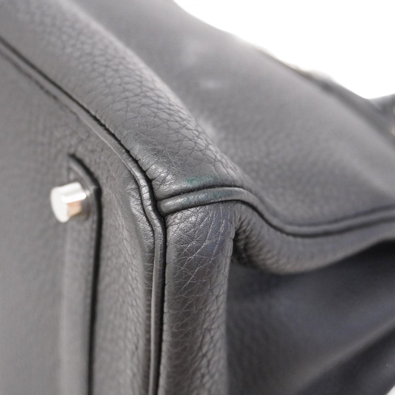 【5ha0185-h】エルメス ハンドバッグ バーキン35 トゴ ブラック シルバー金具 □N刻印【中古】レディース