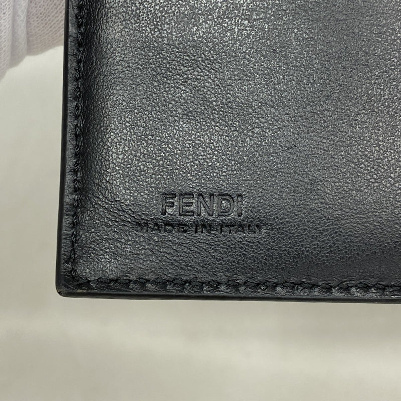 ★在庫処分★最終価格★SALE【5ha0189-h】フェンディ 財布 ズッカ PVC レザー グレー ブラック イエロー シルバー金具【中古】メンズ
