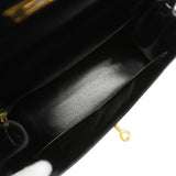 ★SALE【5hb0561-h】エルメス ハンドバッグ ケリー28 ボックスカーフ ブラック ゴールド金具 ○R刻印【中古】レディース