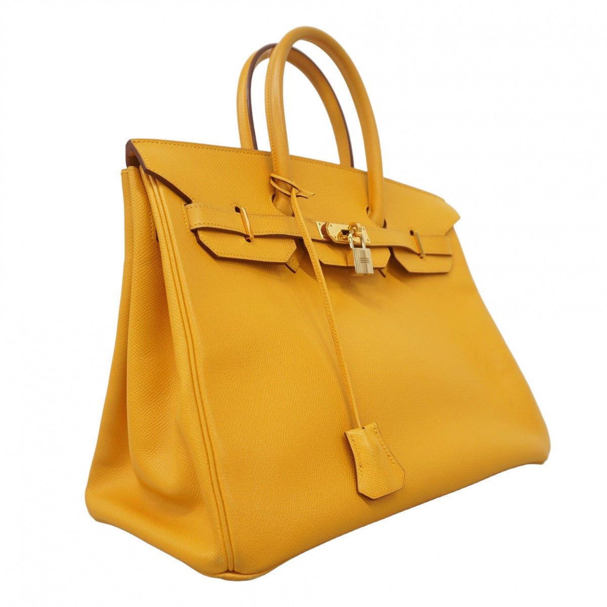 ★SALE【5hb0570-h】エルメス ハンドバッグ バーキン35 クシュベル ジョーヌ ゴールド金具 □B刻印【中古】レディース