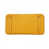 ★SALE【5hb0570-h】エルメス ハンドバッグ バーキン35 クシュベル ジョーヌ ゴールド金具 □B刻印【中古】レディース