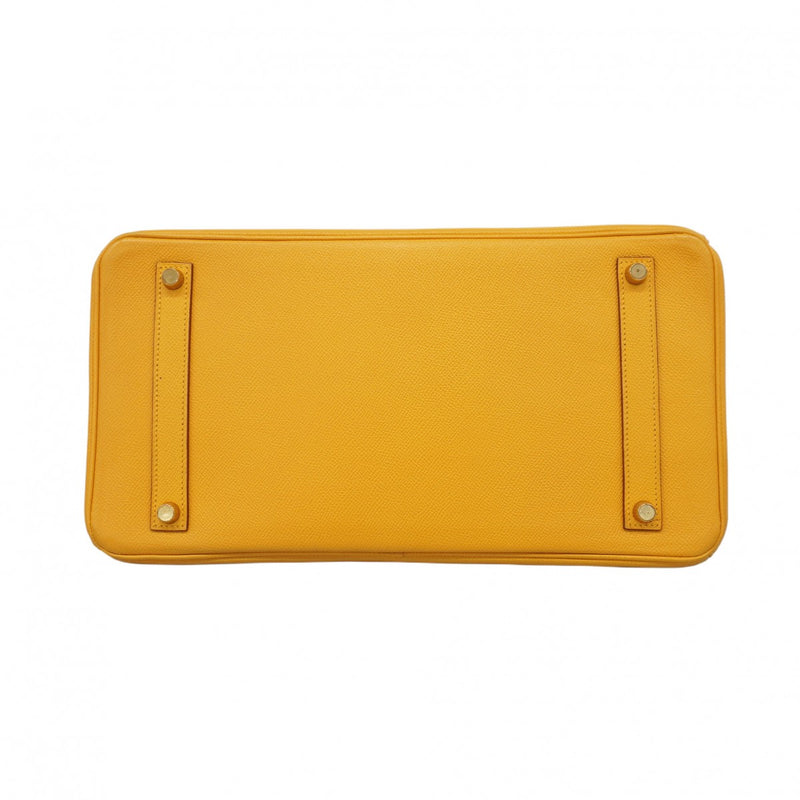 ★SALE【5hb0570-h】エルメス ハンドバッグ バーキン35 クシュベル ジョーヌ ゴールド金具 □B刻印【中古】レディース