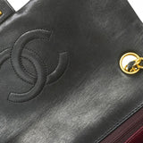 ★最終価格★SALE【5hb0649-h】シャネル ショルダーバッグ ミニマトラッセ チェーンショルダー ラムスキン ブラック ゴールド金具【中古】レディース