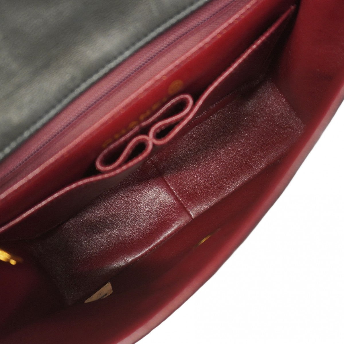 ★SALE【5hb0680-h】シャネル ショルダーバッグ ミニマトラッセ チェーンショルダー ラムスキン ブラック ゴールド金具【中古】レディース