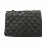 ★SALE【5hb0680-h】シャネル ショルダーバッグ ミニマトラッセ チェーンショルダー ラムスキン ブラック ゴールド金具【中古】レディース