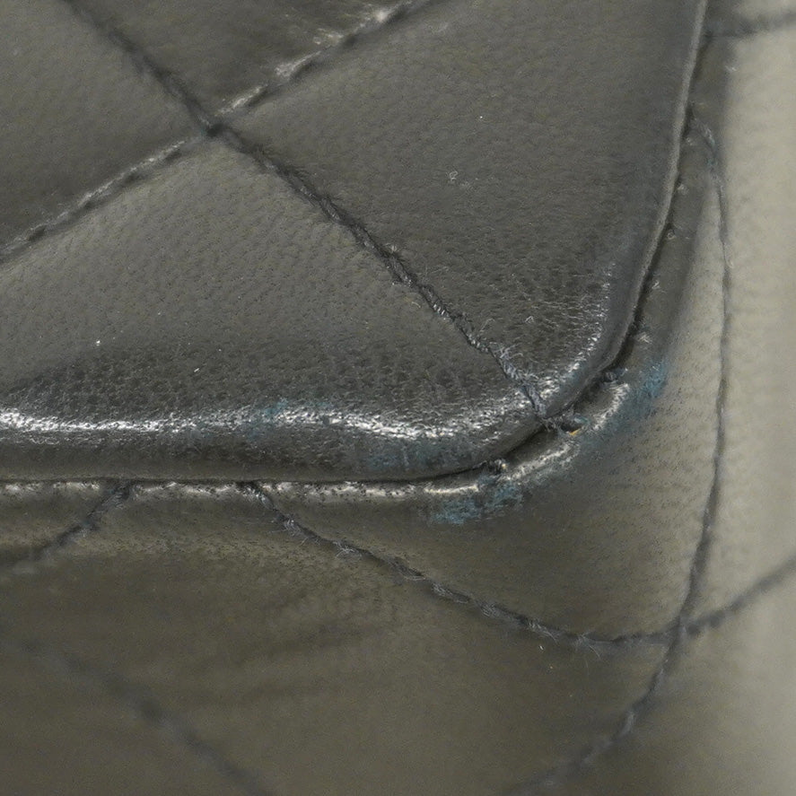 ★SALE【5hb0680-h】シャネル ショルダーバッグ ミニマトラッセ チェーンショルダー ラムスキン ブラック ゴールド金具【中古】レディース