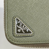 ★最終価格【5hb0944-h】プラダ 長財布 サフィアーノ レザー カーキ シルバー金具【中古】メンズ