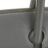 【5hb0958】エルメス ハンドバッグ バーキン30 トワルアッシュ ボックスカーフ アルドワーズ シルバー金具 □K刻印【中古】レディース