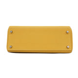 【5hb1074】エルメス ハンドバッグ ケリー28 トゴ カリー シルバー金具 □L刻印【中古】レディース