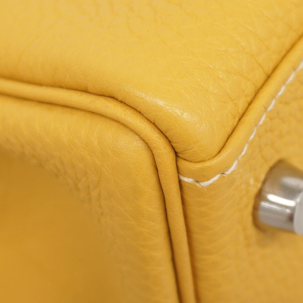 【5hb1074】エルメス ハンドバッグ ケリー28 トゴ カリー シルバー金具 □L刻印【中古】レディース