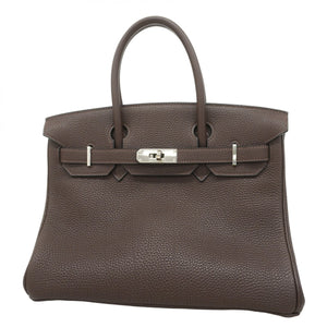 【5hb1098】エルメス ハンドバッグ バーキン30 トゴ カカオ シルバー金具 □I刻印【中古】レディース
