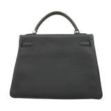 【5hb1217-h】エルメス ハンドバッグ ケリー32 トゴ ブラック シルバー金具 □L刻印【中古】レディース
