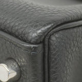 【5hb1217-h】エルメス ハンドバッグ ケリー32 トゴ ブラック シルバー金具 □L刻印【中古】レディース