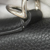 【5hb1217-h】エルメス ハンドバッグ ケリー32 トゴ ブラック シルバー金具 □L刻印【中古】レディース