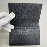 ★SALE【5hb1520】グッチ 名刺入れ 473923 レザー ブラック シルバー金具【中古】メンズ
