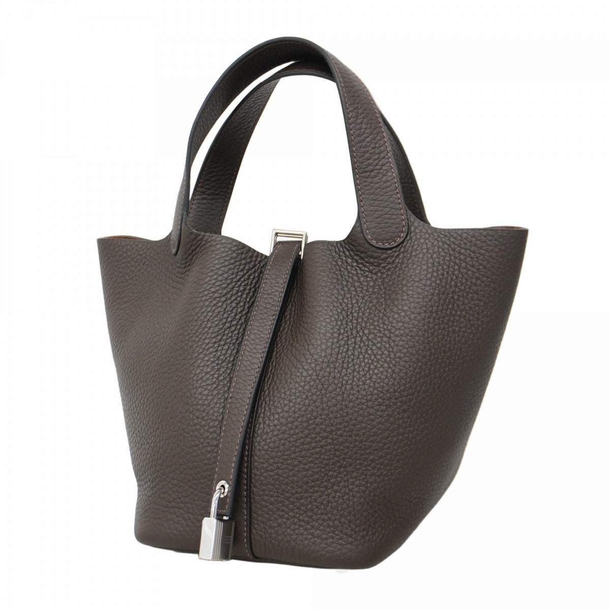 ★SALE【5hb1662-h】エルメス ハンドバッグ ピコタンロックPM トリヨンクレマンス エベーヌ シルバー金具 K刻印【中古】レディース