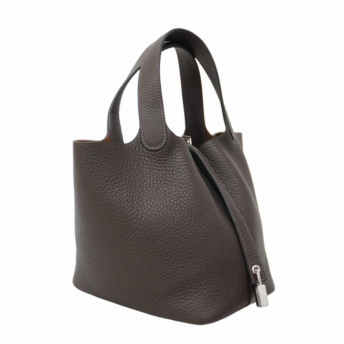 ★SALE【5hb1662-h】エルメス ハンドバッグ ピコタンロックPM トリヨンクレマンス エベーヌ シルバー金具 K刻印【中古】レディース