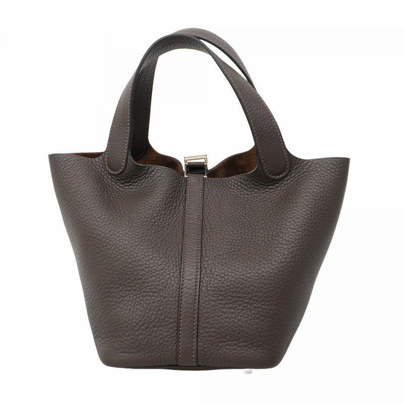 ★SALE【5hb1662-h】エルメス ハンドバッグ ピコタンロックPM トリヨンクレマンス エベーヌ シルバー金具 K刻印【中古】レディース