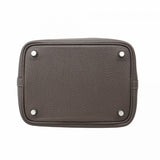 ★SALE【5hb1662-h】エルメス ハンドバッグ ピコタンロックPM トリヨンクレマンス エベーヌ シルバー金具 K刻印【中古】レディース