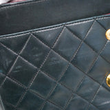 ★SALE【5hb1672-h】シャネル ショルダーバッグ マトラッセ Wフラップ Wチェーン ラムスキン ブラック ゴールド金具【中古】レディース