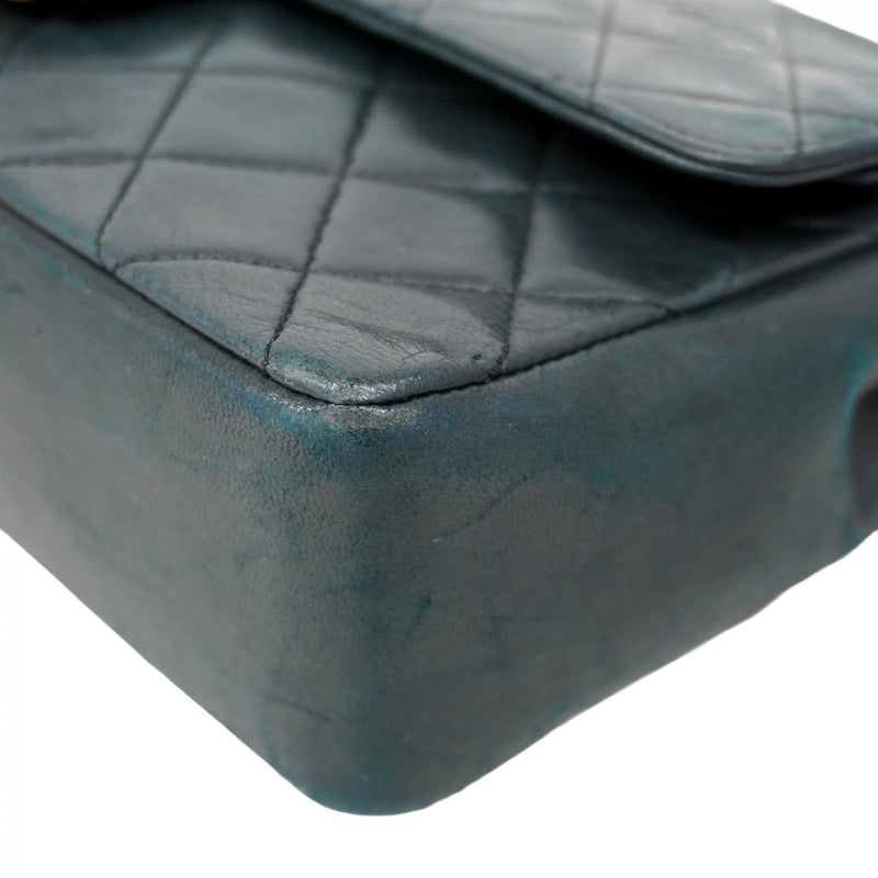 ★SALE【5hb1672-h】シャネル ショルダーバッグ マトラッセ Wフラップ Wチェーン ラムスキン ブラック ゴールド金具【中古】レディース