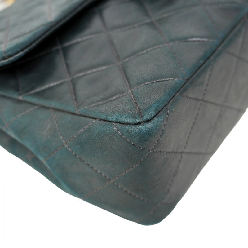 ★SALE【5hb1673-h】シャネル ショルダーバッグ ミニマトラッセ チェーンショルダー ラムスキン ブラック ゴールド金具【中古】レディース