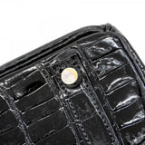 【5hb1708-g-h】エルメス ハンドバッグ バーキン30 ポロサス ブラック シルバー金具 □E刻印【中古】レディース