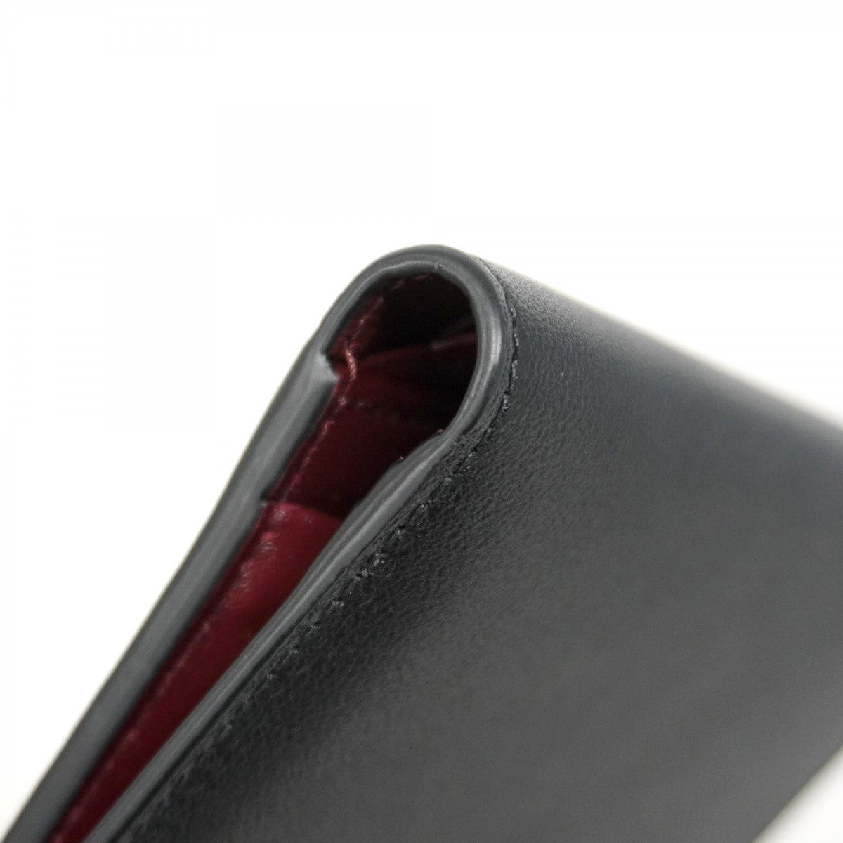 【5hc1840-h】カルティエ 財布 マスト レザー ブラック シルバー金具【中古】メンズ