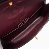 ★SALE【5hc1883-h】シャネル ショルダーバッグ マトラッセ Wフラップ Wチェーン キャビアスキン ブラック ゴールド金具【中古】レディース