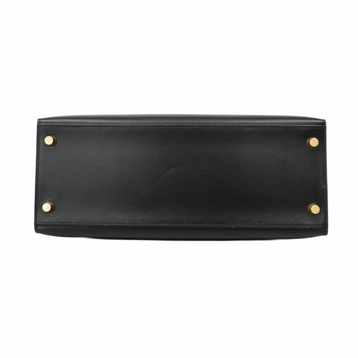 【5hc1916-h】エルメス ハンドバッグ ケリー28 ボックスカーフ ブラック ゴールド金具 □P刻印【中古】レディース