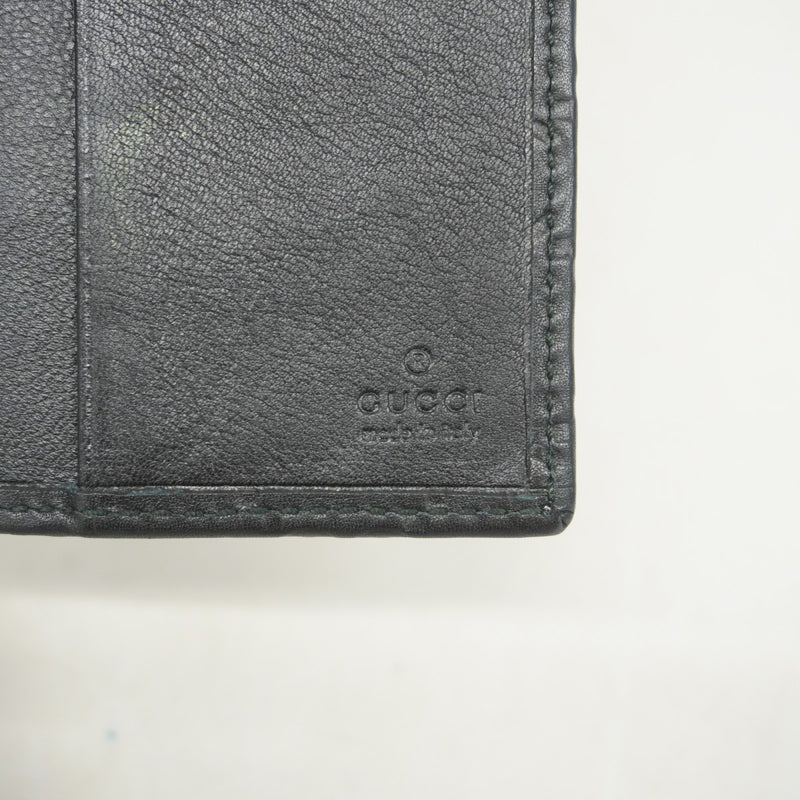 【5hc1941-h】グッチ 手帳カバー グッチシマ 154694 レザー ブラック【中古】メンズ レディース ユニセックス