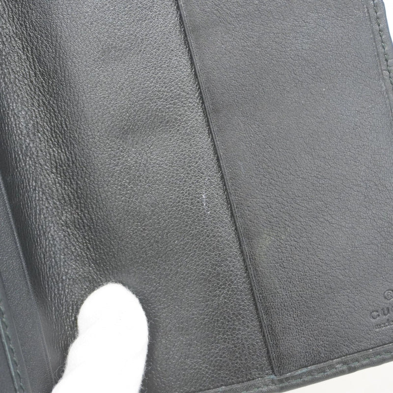 【5hc1941-h】グッチ 手帳カバー グッチシマ 154694 レザー ブラック【中古】メンズ レディース ユニセックス